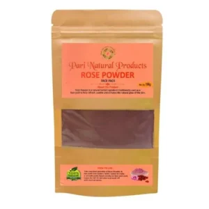 100% Pure Rose Powder Face Pack for Skin Brightening and Natural Glow, 150g